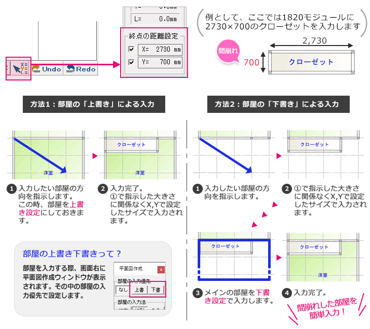 間崩れ入力に効果を発揮する「距離設定」機能