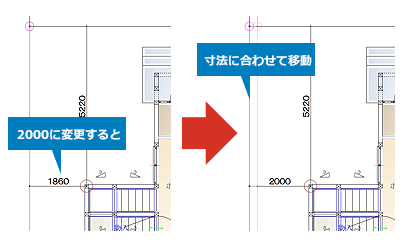 寸法修正で敷地移動